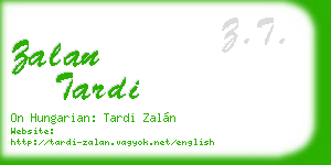 zalan tardi business card