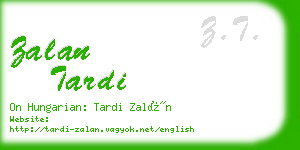 zalan tardi business card